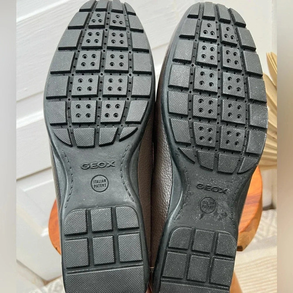 Geox Spherica Men's Coffee Brown Leather Loafers Size 10 Casual Slip-On New - Picture 9 of 10